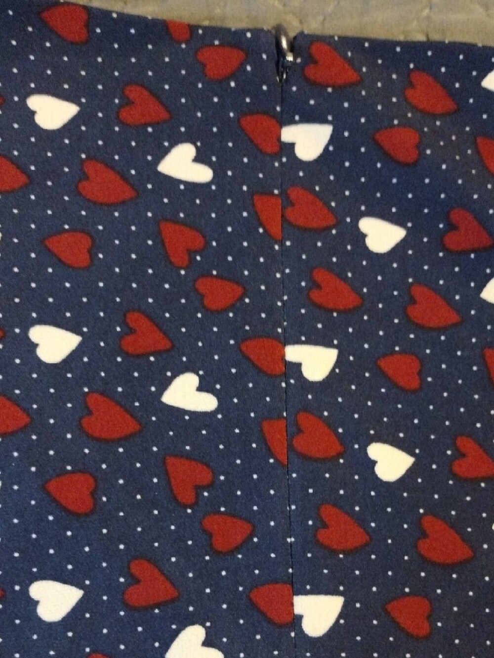 Talbots Navy Dress with Red and White Heart Print - Picture 14 of 14